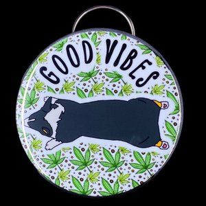 Good Vibes Tricolor Corgi Bottle Opener, Handmade 420 Dog Accessories 2.25"